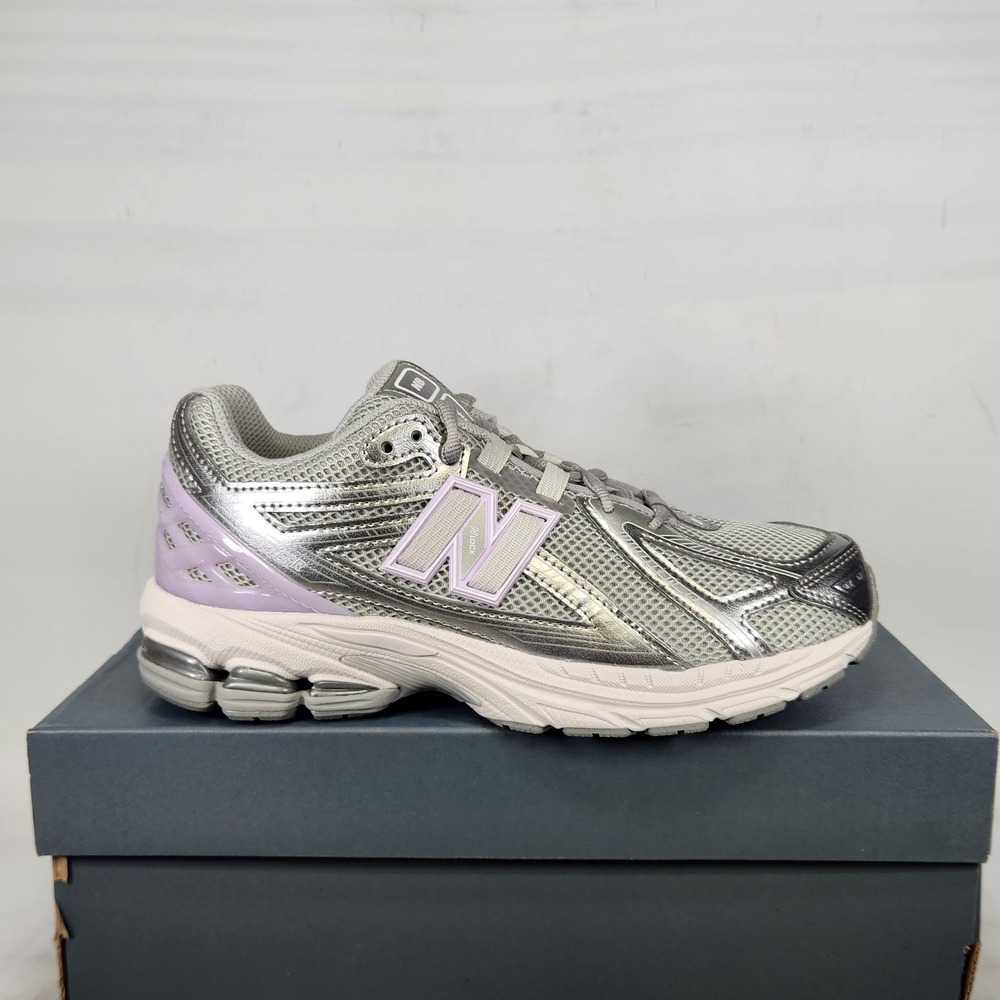 New Balance 1906 Sneaker Kids Size 6.5 Grey Purple Silver Metallic Running Shoe